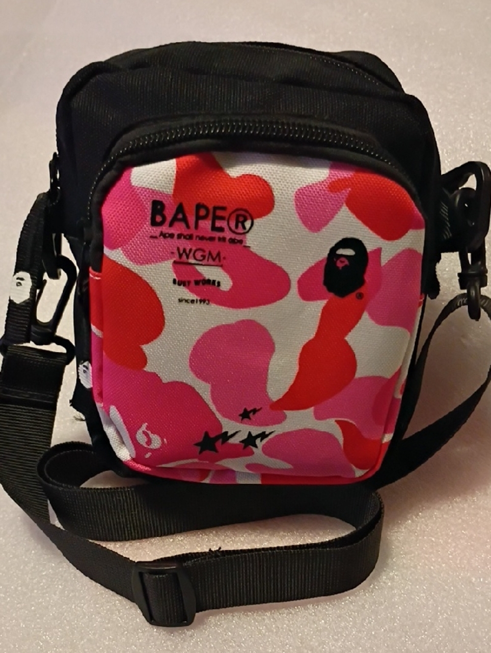 A Bathing Ape Camouflage Cross/Shoulder Pink Bag